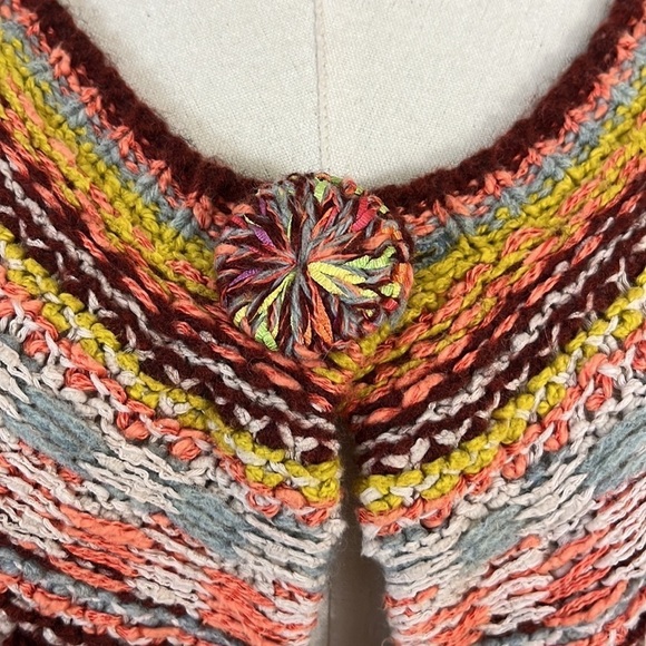 Anthro Moth Guajava tassel fringe cardigan - Picture 4 of 7